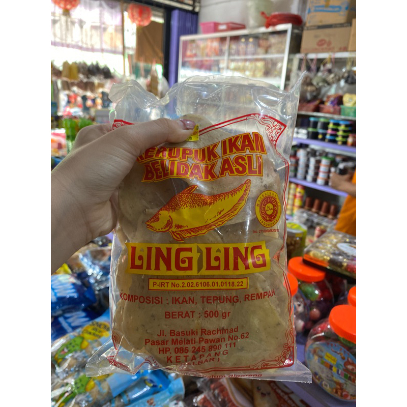 

Kerupuk Belidak LING LING Khas Kalimantan Barat / Ketapang 500gr