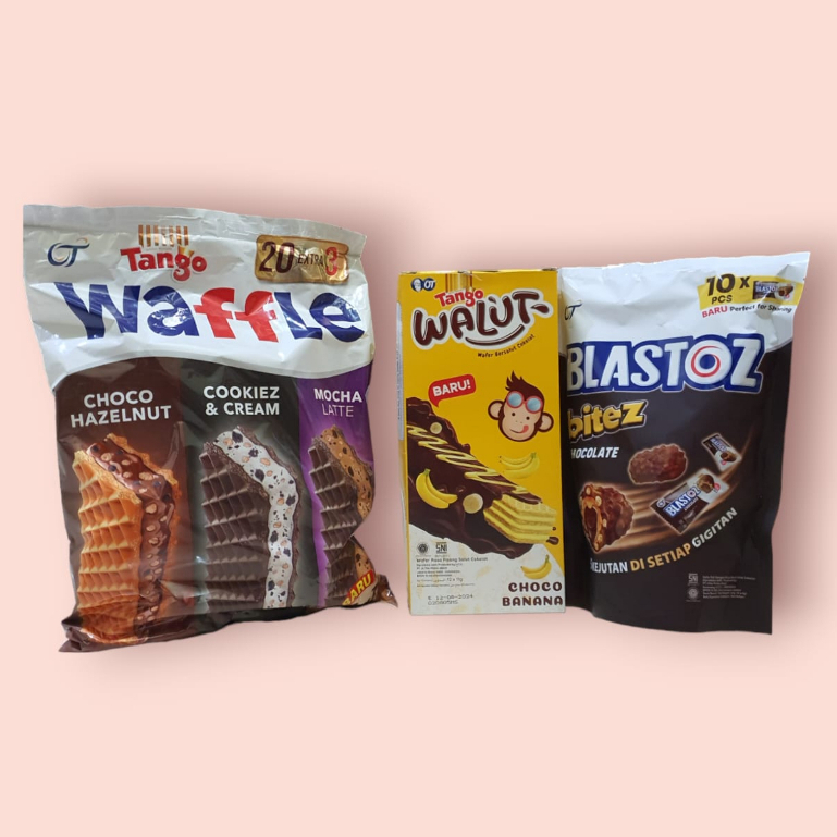 Paket Ngemil Waffle 3in1, Walut Choco Banana, Blastos