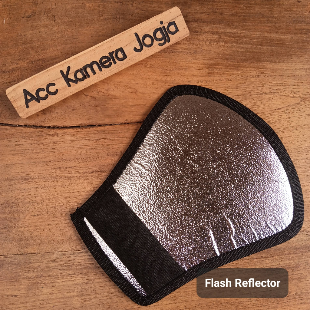 External Flash Reflector & Diffuser Silver & White 2 in 1 Camera Flash