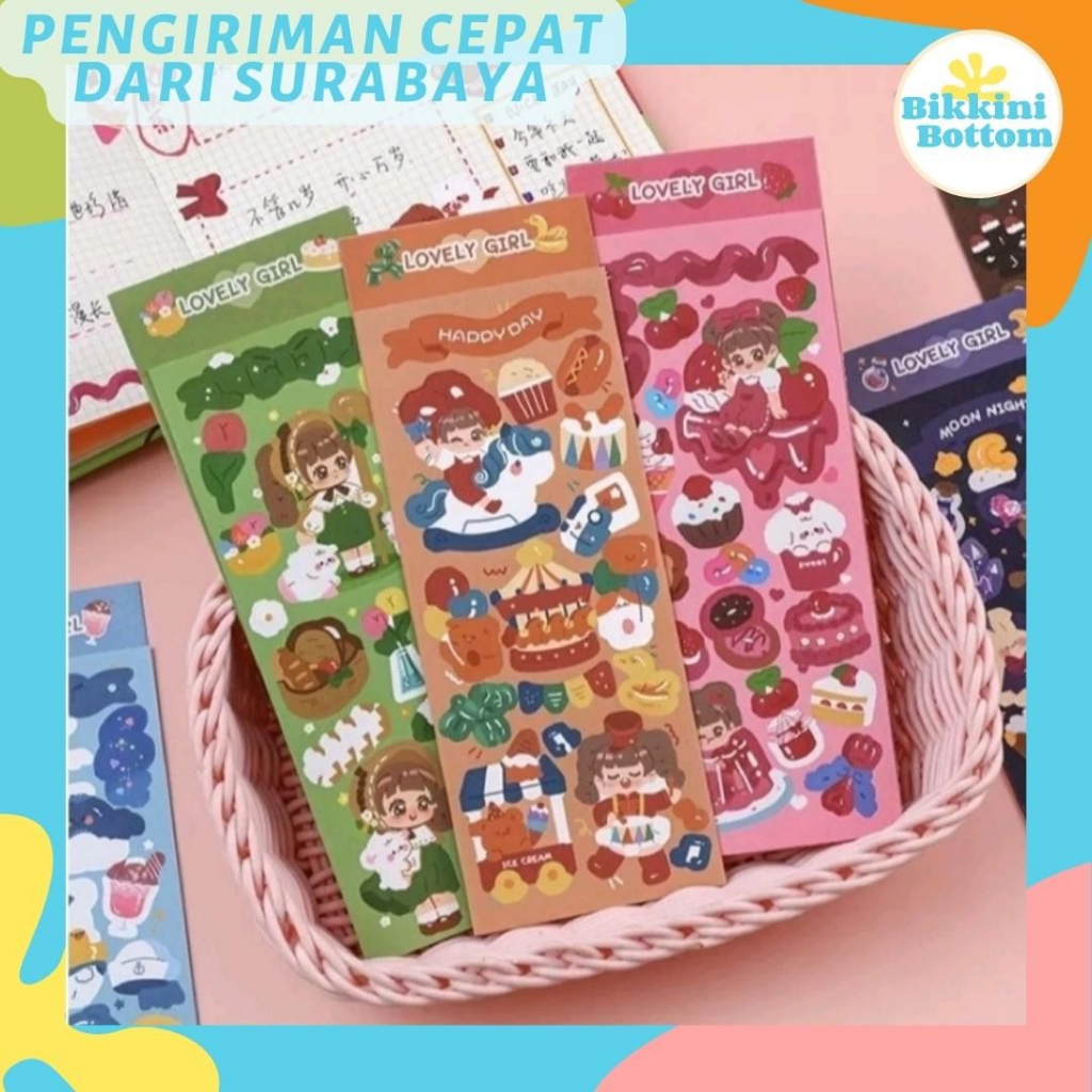 

Sticker Waterproof Aesthetic DIY Lovely Girl ST31