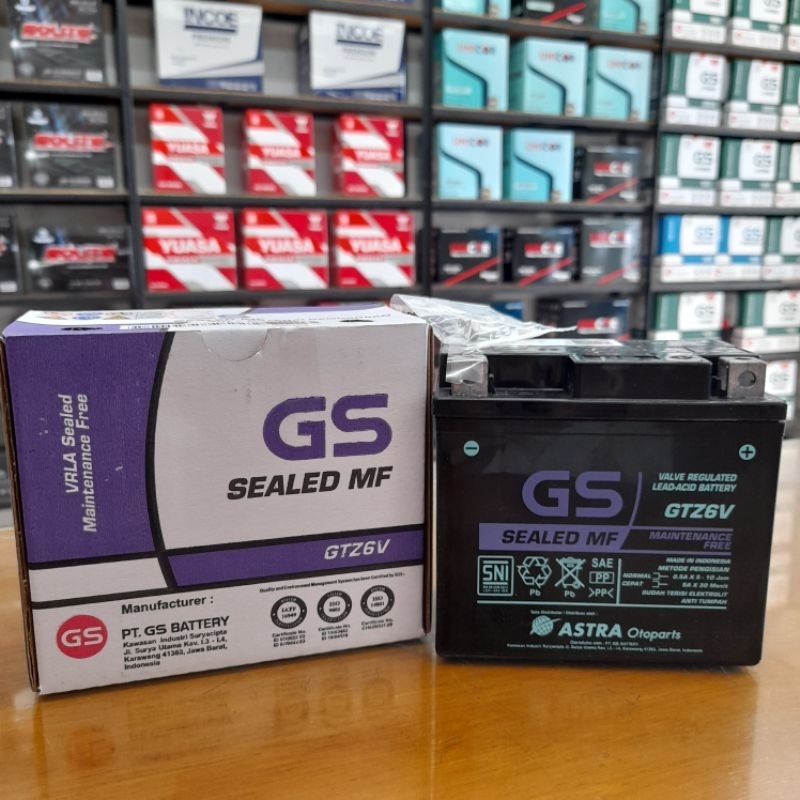 GS MF ASTRA GTZ6V Original Aki Kering Motor Original Honda Beat PCX Scoopy Vario ISS