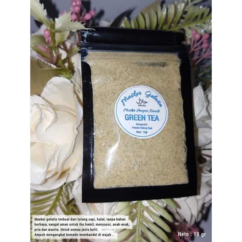 Masker Gelatin / Masker Komedo / Masker Gelatin Greentea / Masker Gelatin 10gr