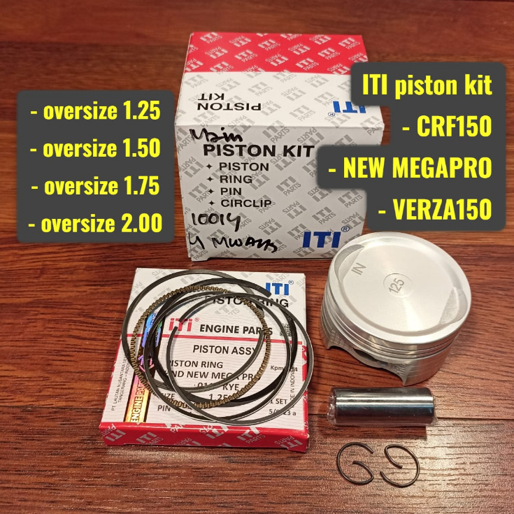 PISTON KIT CRF150/VERZA150/NEW MEGAPRO OVERSIZE 125/150/175/200 ITI PISTON