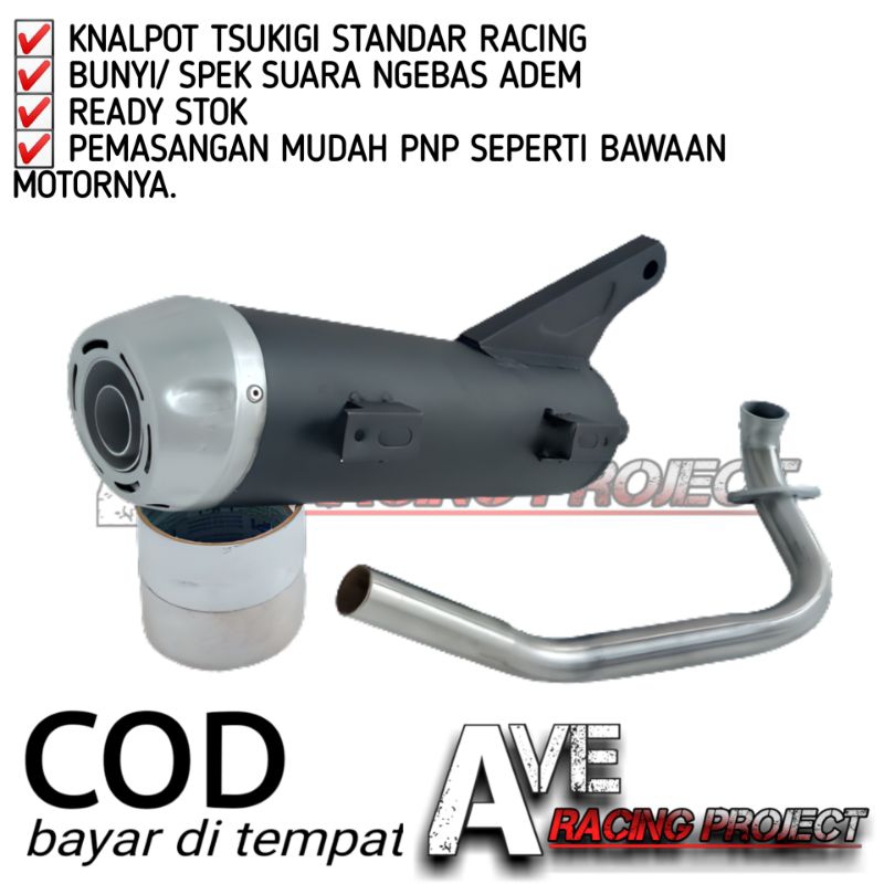 KNALPOT COPY CMS TZM STANDAR RACING BEAT KARBU, BEAT FI, BEAT