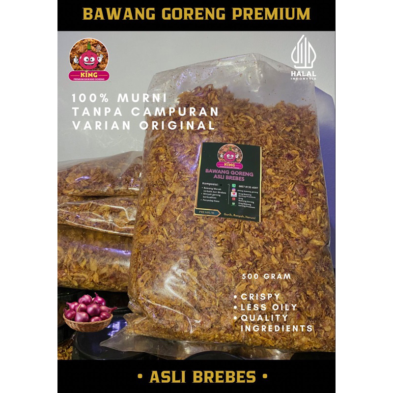 

TERMURAH DAN TERLARIS Bawang Goreng 500gram King Premium / Bawang Goreng Murah / Bawang Goreng Murni / Bawang Goreng Brebes / Bawang Goreng Crispy / Bawang Goreng Renyah Berkualitas