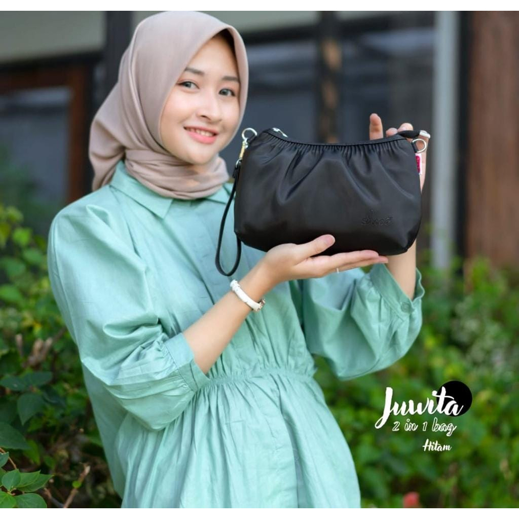 JUWITA BY INOE TAS SELEMPANG WANITA MOTIF KERUT TERBARU