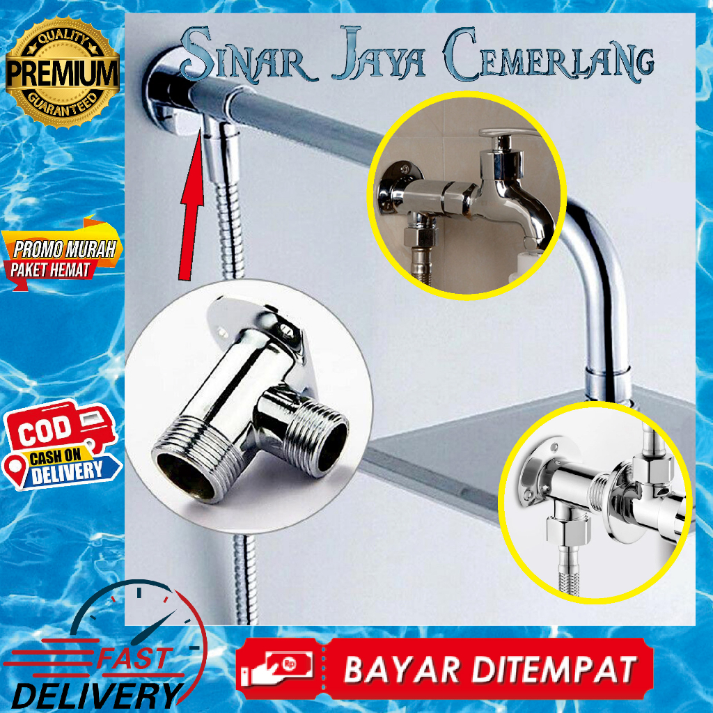 Sambungan Pipa Wall Shower - Sambungan Tee Wall Shower Kuningan - Konektor Pipa Wall Shower