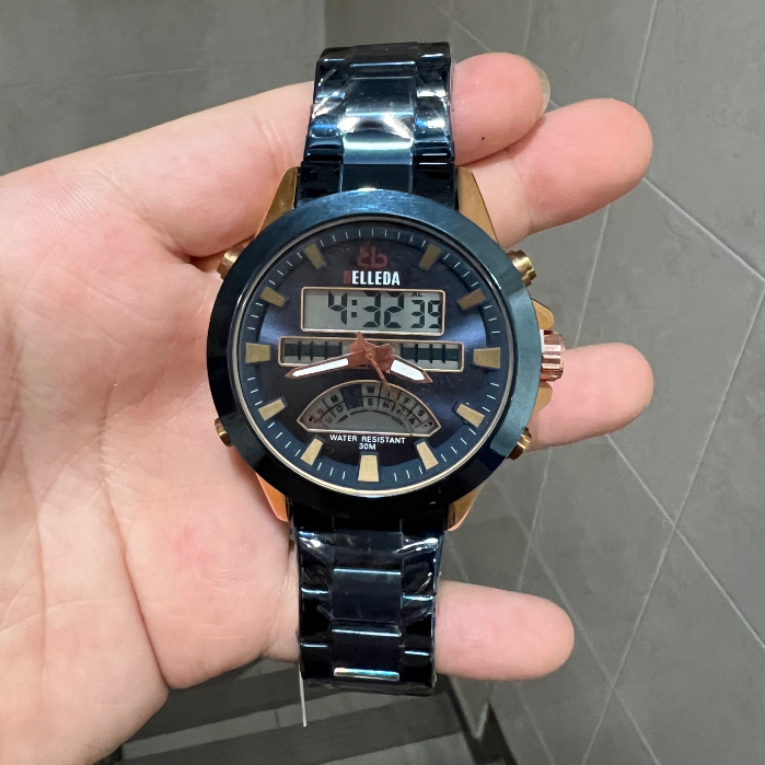 JAM TANGAN PRIA RANTAI BELLEDA B-9116 ORIGINAL WATER RESISTANT