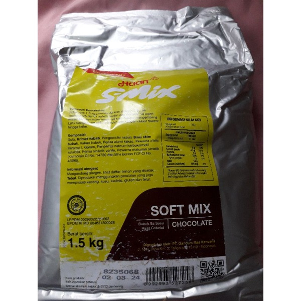 

Haan S-Mix Soft Ice Cream Mix 1.5 kg 1500 gr BUBUK ES KRIM HAAN SOFT ICEMIX COKLAT