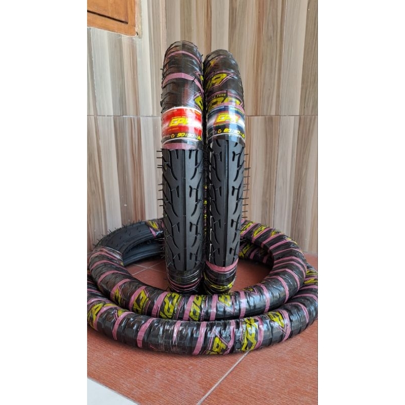 Sepasang Ban Motor Matic Non Tubles Beat Vario Mio Ukuran Depan & Belakang 80/90 & 90/90 Ring 14