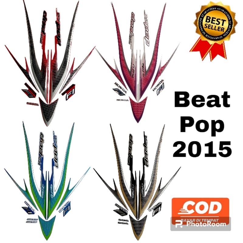 striping honda beat pop 2015, stiker lis body motor beat pop 2015