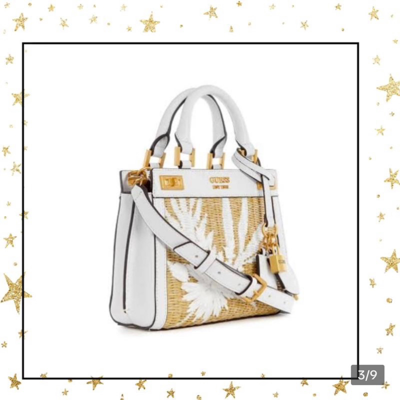 Tas Katey Mini Satchel PU Leather Crossbody Guess