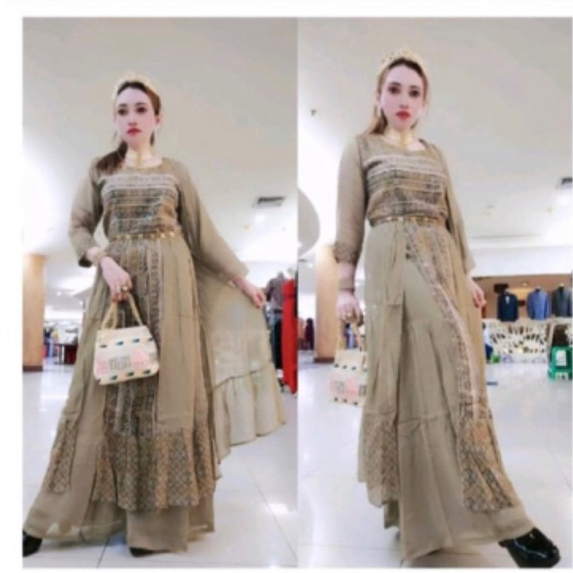 set celana selendang india premium