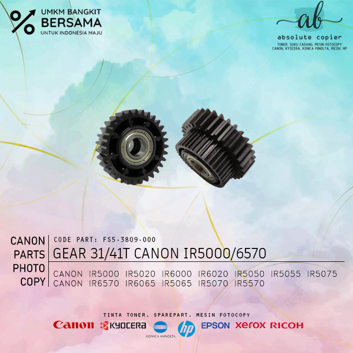 Gear 31 41T Pulley Canon Fotokopi  IR 5000 6000 5020 6020 5570 5050 5055 5075 6570 6065 5070 5066 FS