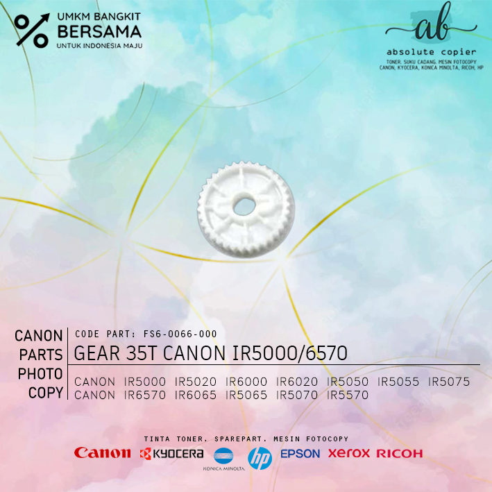 Gear 35T Developing Canon Fotokopi IR 5000 6000 5020 6020 5570 5050 5055 5075 6570 6065 5070 5066 FS