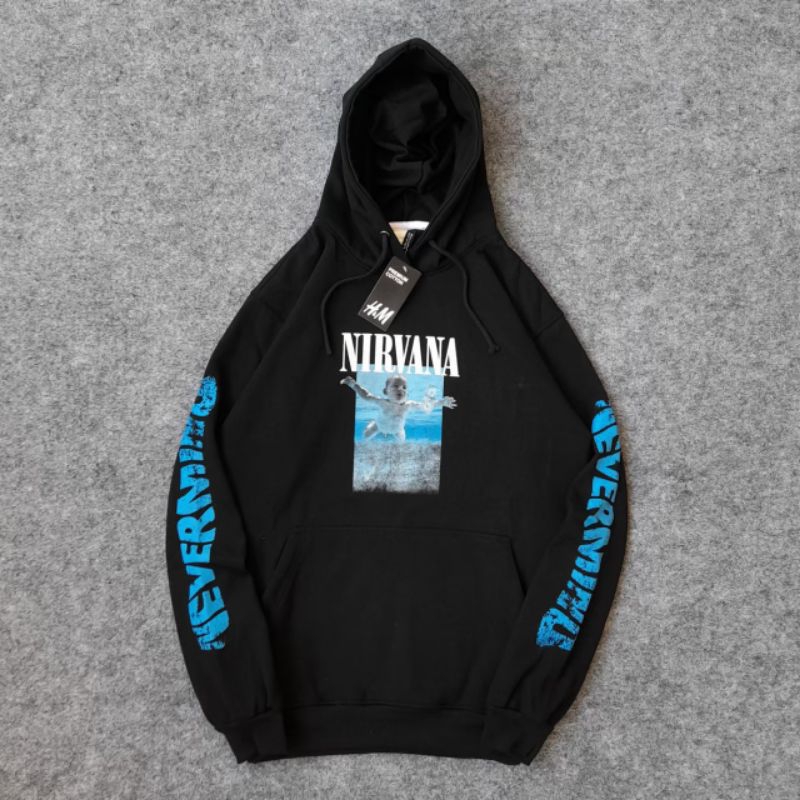 SWEATER HOODIE H&M NIRVANA NEVERMIND FULL TAG AND LABEL