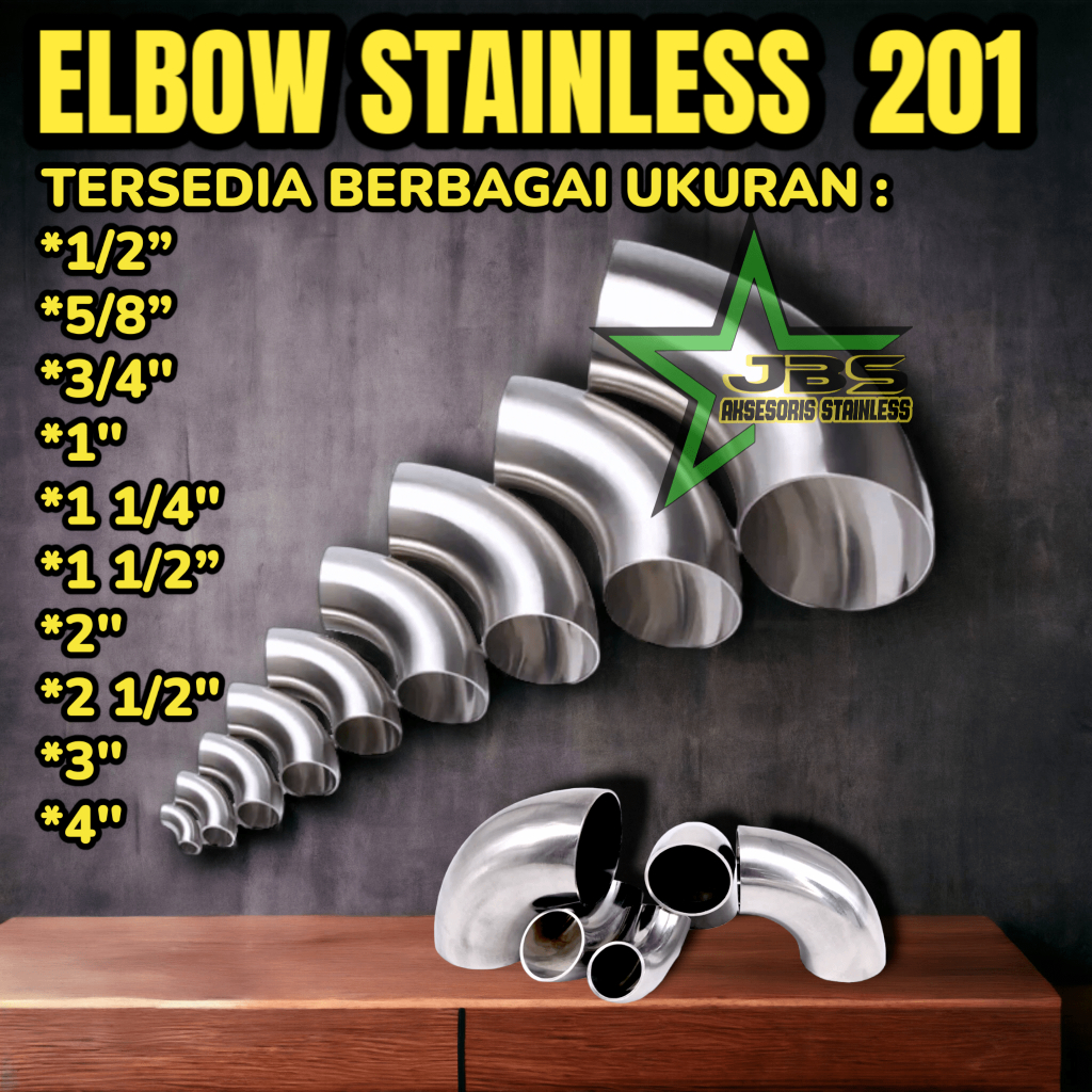 ELBOW SUS 201 STAINLESS STEEL 1/2"& 5/8"Inch PREMIUM