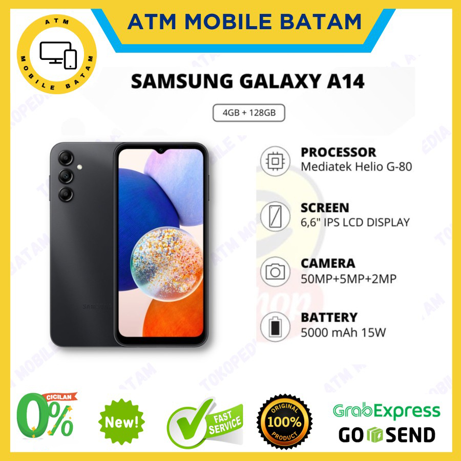 Samsung Galaxy A14 LTE 4G Smartphone 4GB / 128GB - 6/128GB Garansi