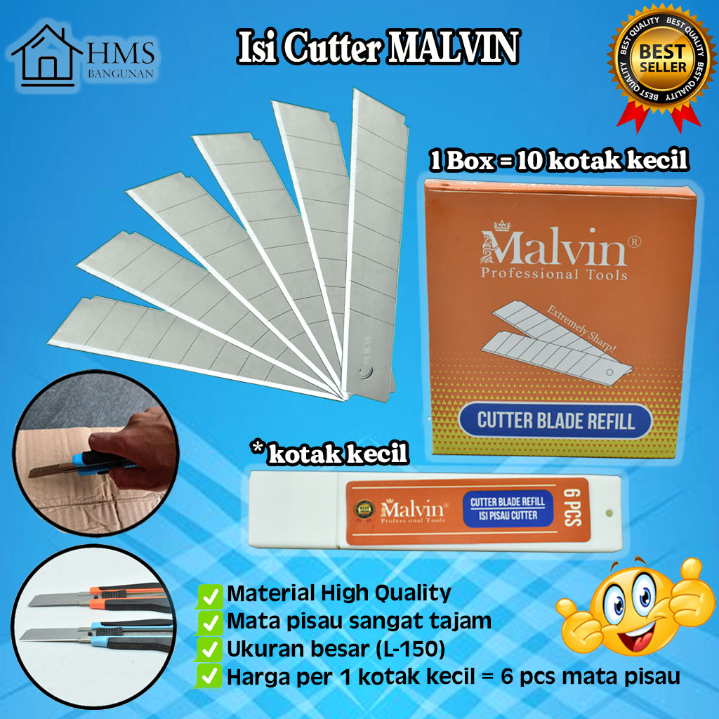 

ISI CUTTER BESAR / CUTTER BLADE REFILL / ISI PISAU KATER / REFILL CUTTER BESAR / REFILL KATER / REFILL ISI KATER BESAR L-150