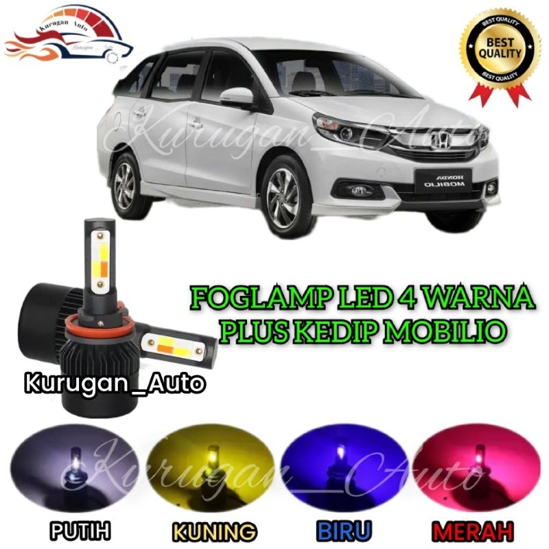 LAMPU FOGLAMP MOBILIO LED 4 WARNA PLUS KEDIP