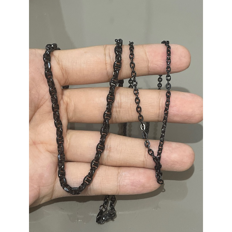 Black gold kalung emas asli kadar 750 model terbaru
