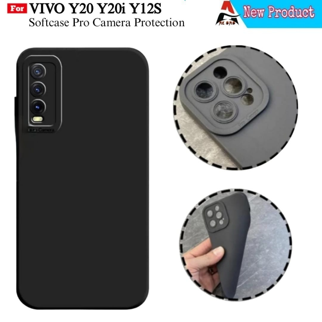 Case VIVO Y20 Y20i Y12S Softcase Liquid Pro Camera Hitam
