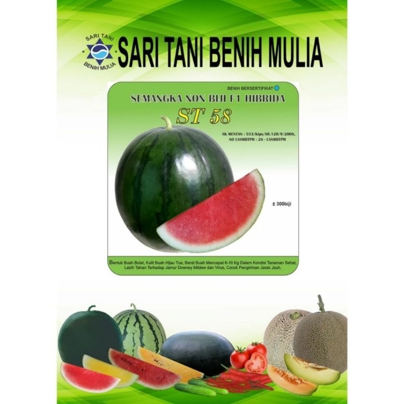 Benih Semangka St58 Cap sari tani