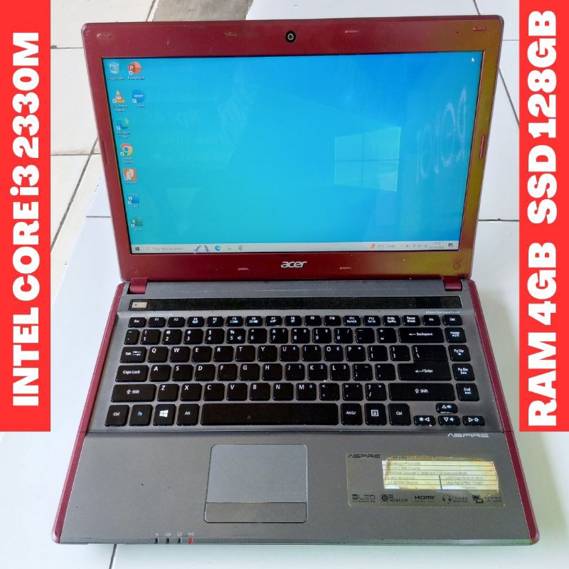 LAPTOP ACER 4755 14inch core i3 gen 2 VGA NVIDIA geforce RAM 4GB SSD Notebook Murah Second Seken Bekas