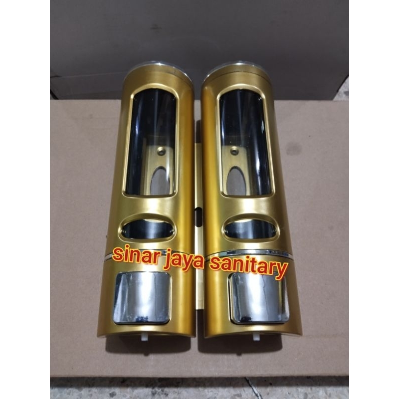 Soap dispenser double Gold / tempat sabun cair Gold / Soap dispenser Gold