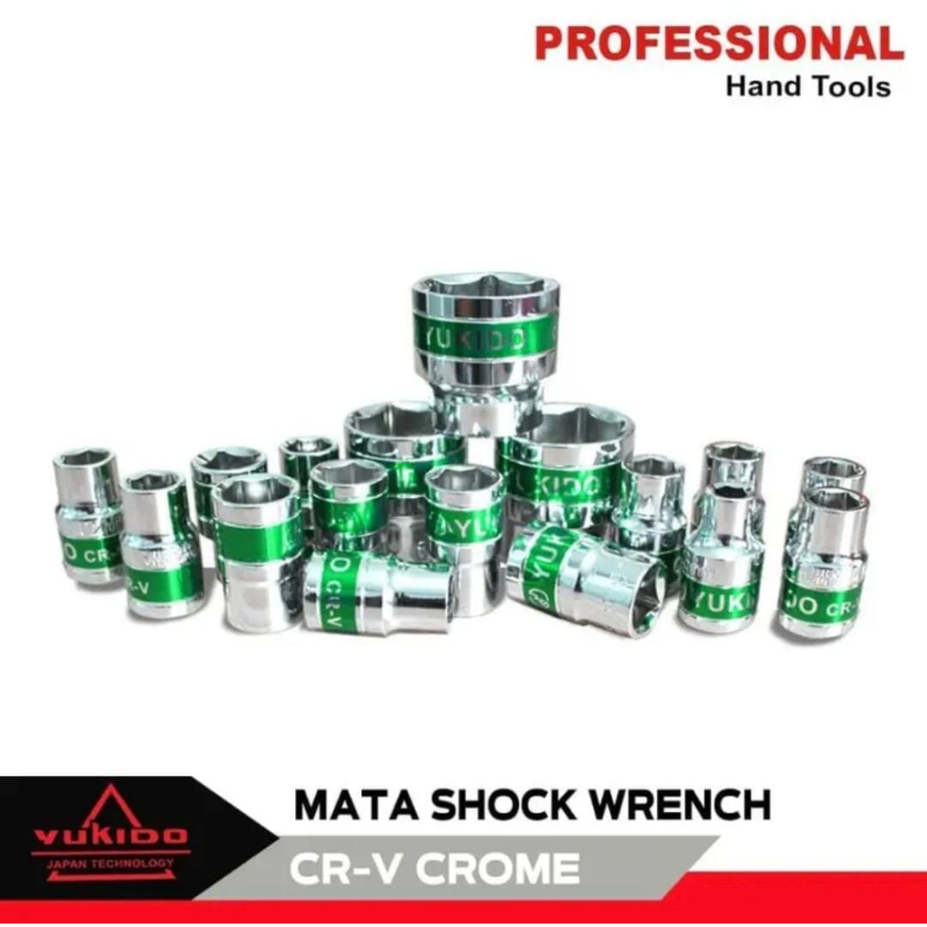 Mata Sock 8 - 32 mm 1/2 Inch 12PT Kunci Sok Hand Socket YUKIDO JAPAN TECHNOLOGY Mata Sock 8 - 32 mm 