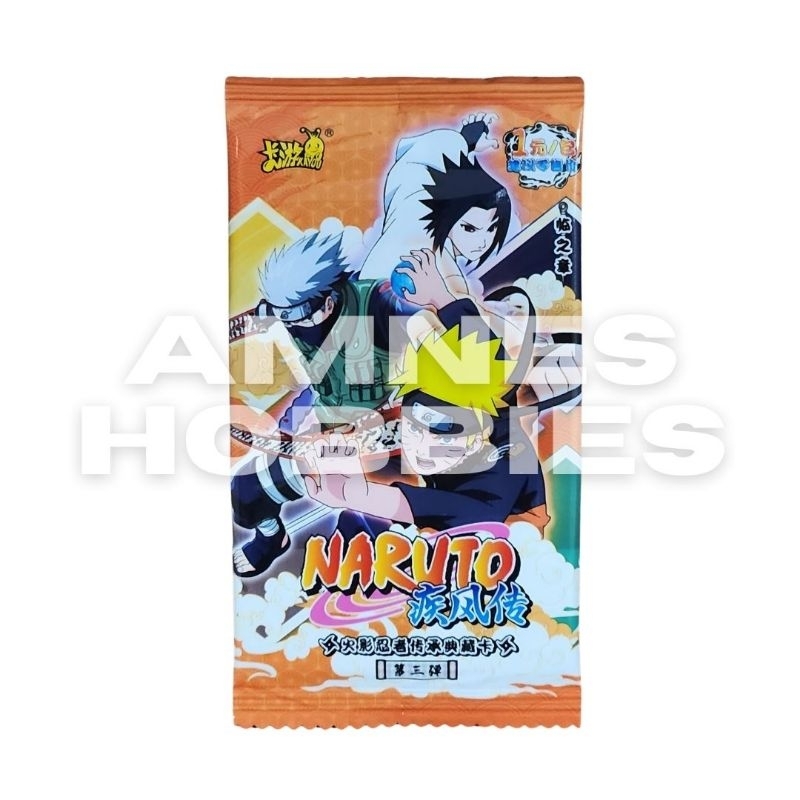 Naruto Shippuden Kayou T1W3 Naruto Sasuke Card Kartu Booster Pack]
