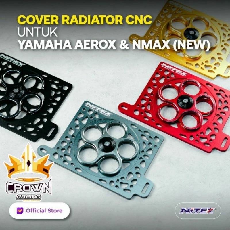 Cover Radiator Kipas Nitex Aluminium CNC Yamaha Aerox 155 / Nmax 155