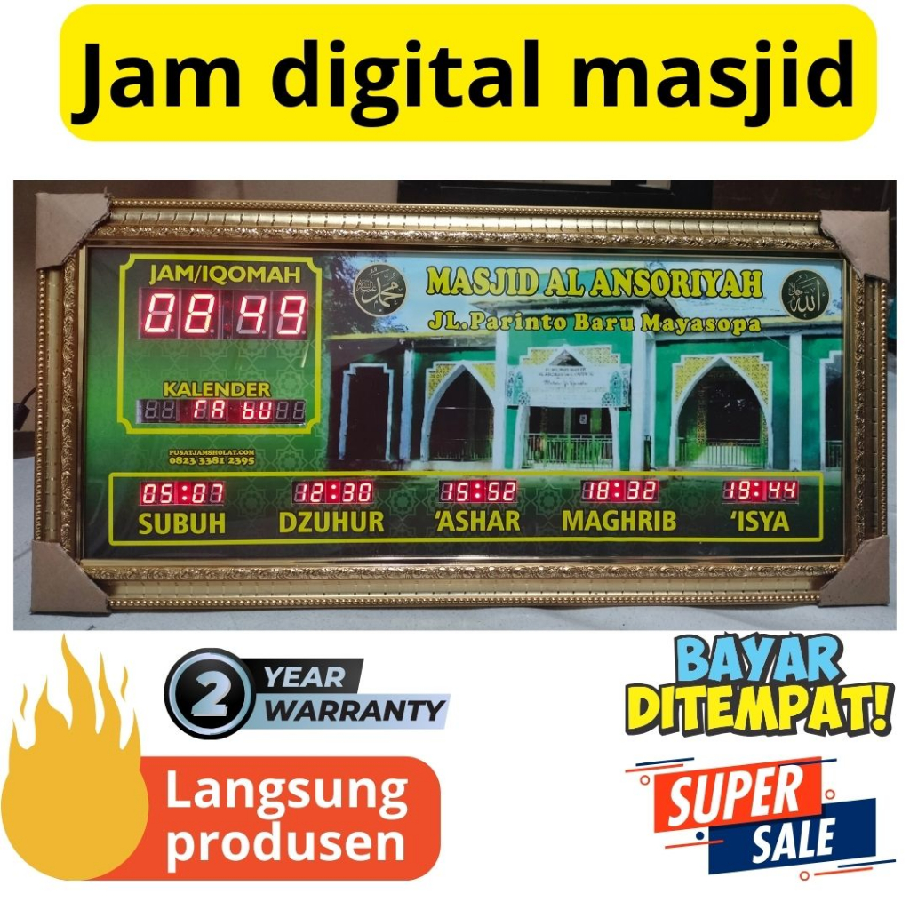 TERMURAH Jam Digital Masjid Jadwal Sholat Android