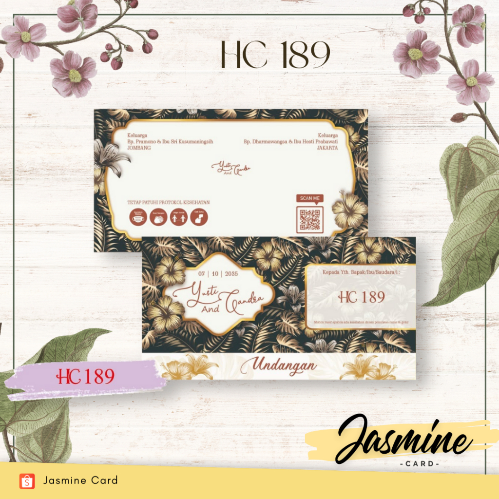 BLANGKO UNDANGAN PERNIKAHAN TERBARU HC 189