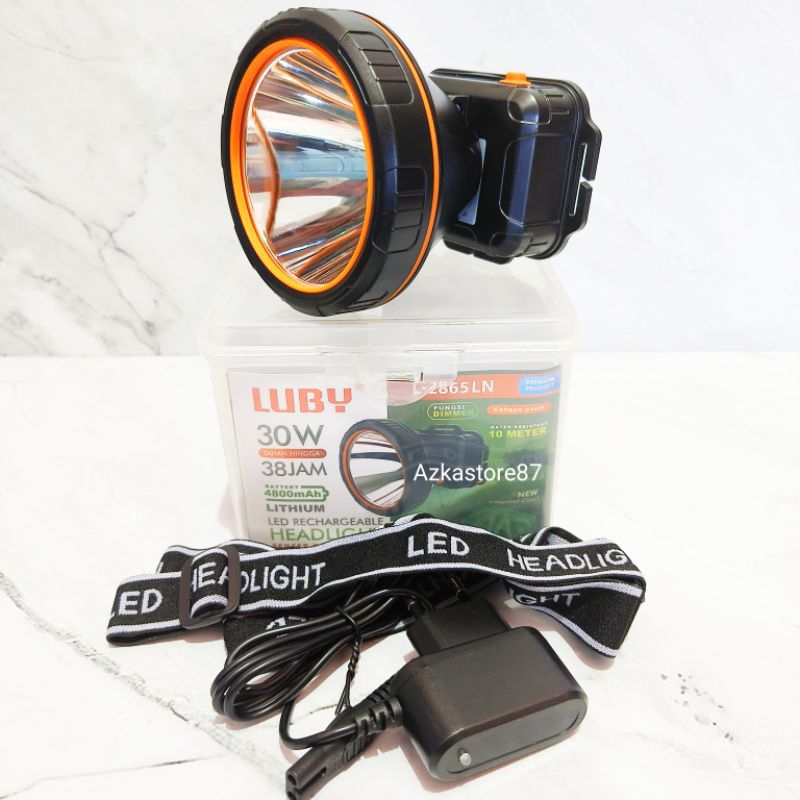 senter kepala luby 2865 LN 30watt senter LED senter kepala cahaya super terang