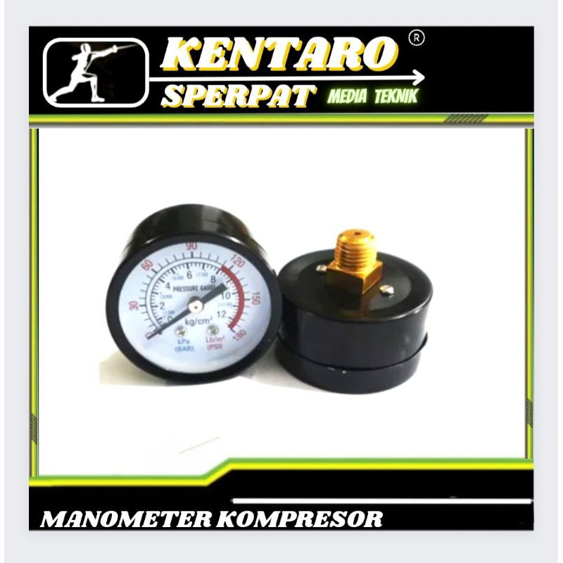 Manometer Meteran Kompresor Drat Belakang