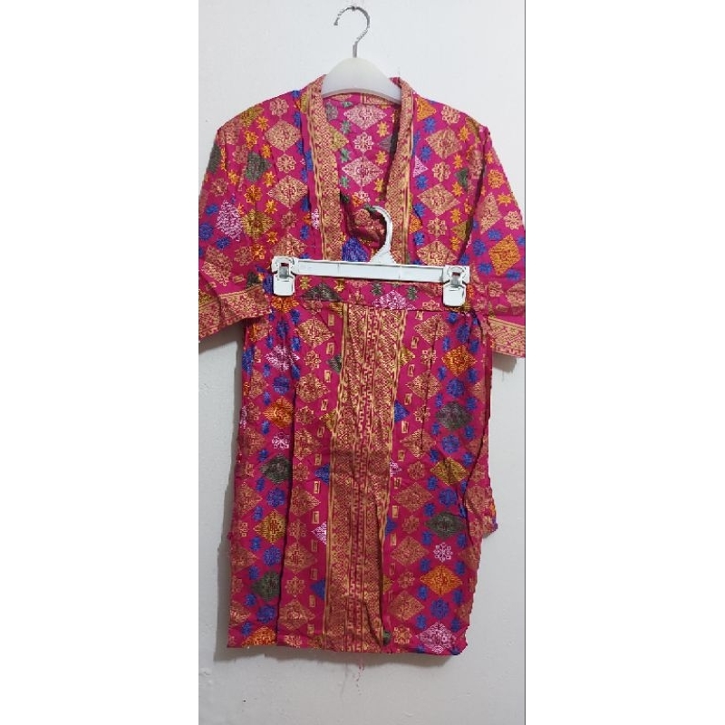 Preloved Setelan Baju Wanita Batik Santika Progo Rok Pendek ( BARU )