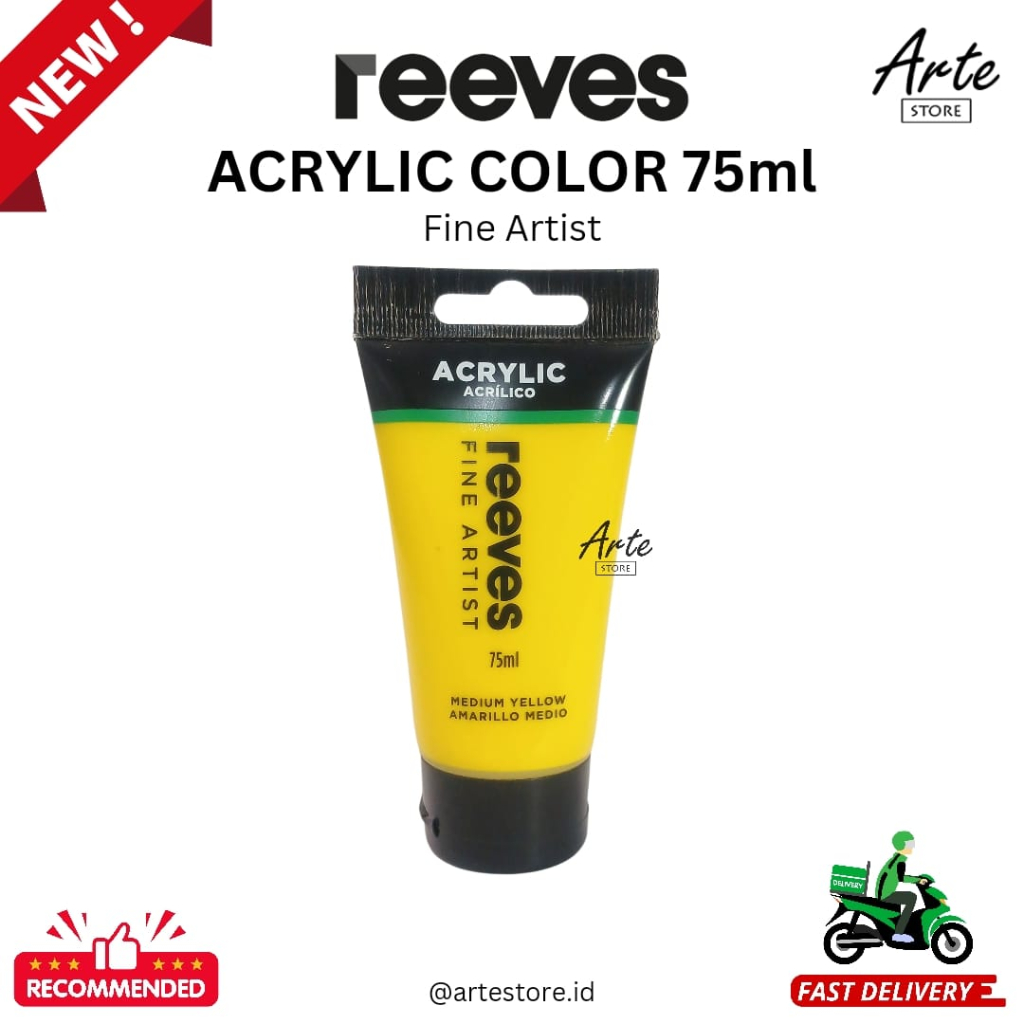 

Cat Acrylic Reeves Medium Yellow 75ml