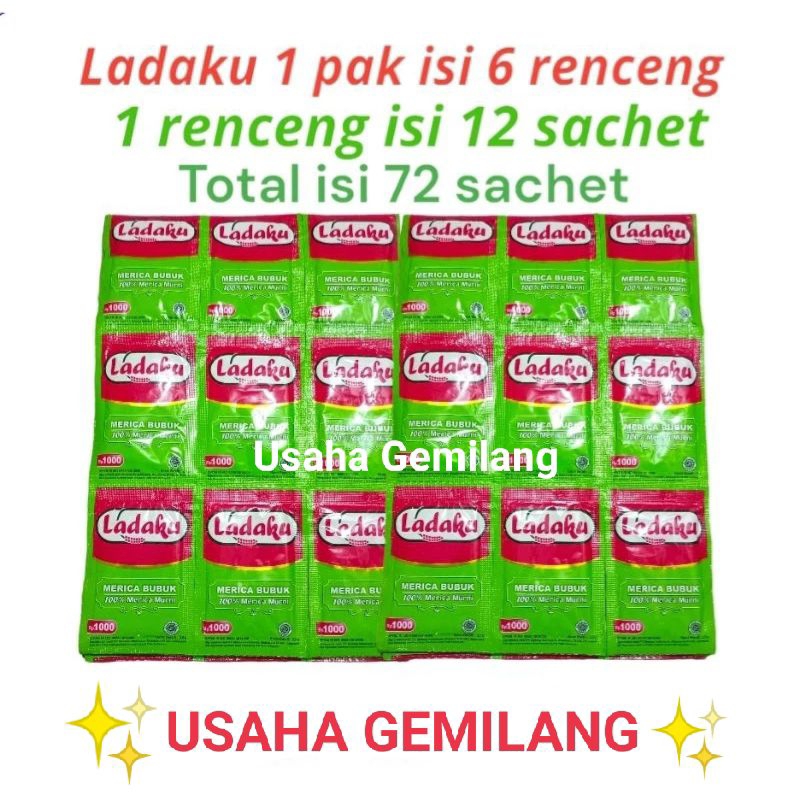 

Ladaku Merica Ladaku Merica Bubuk Bumbu Dapur Ladaku 1pak 72sachet