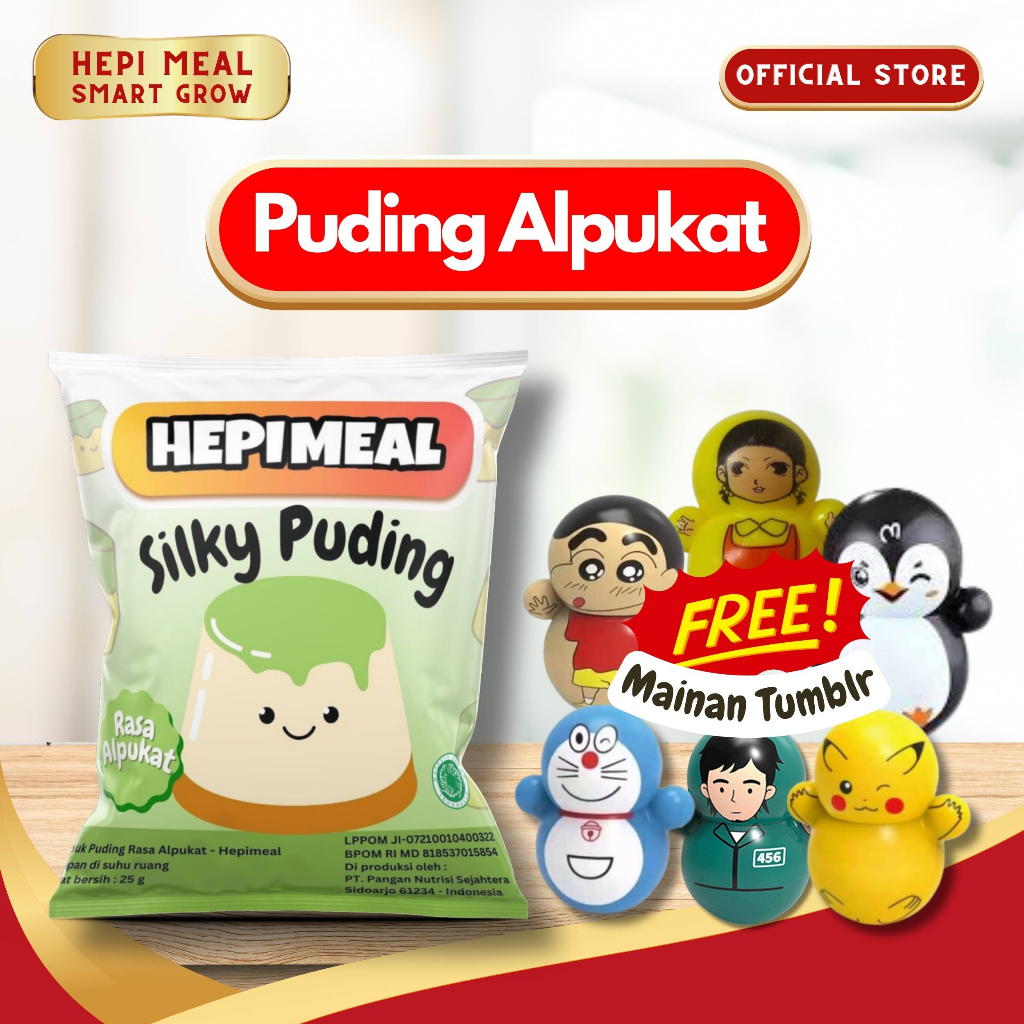 10 PCS Puding Alpukat Hepi Meal Makanan Untuk Bayi Hingga Dewasa Baik untuk IBU MPASI