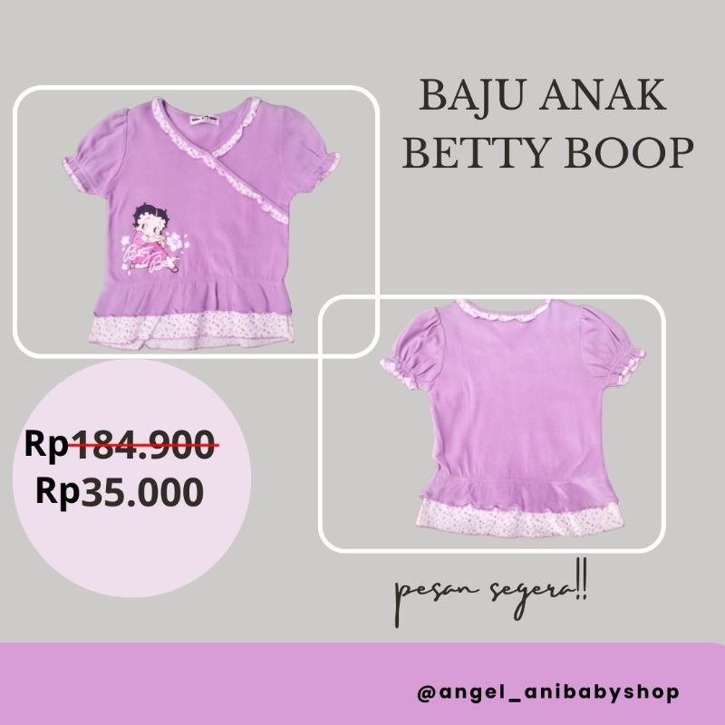 BAJU ATASAN ANAK CEWEK BETTY BOOP