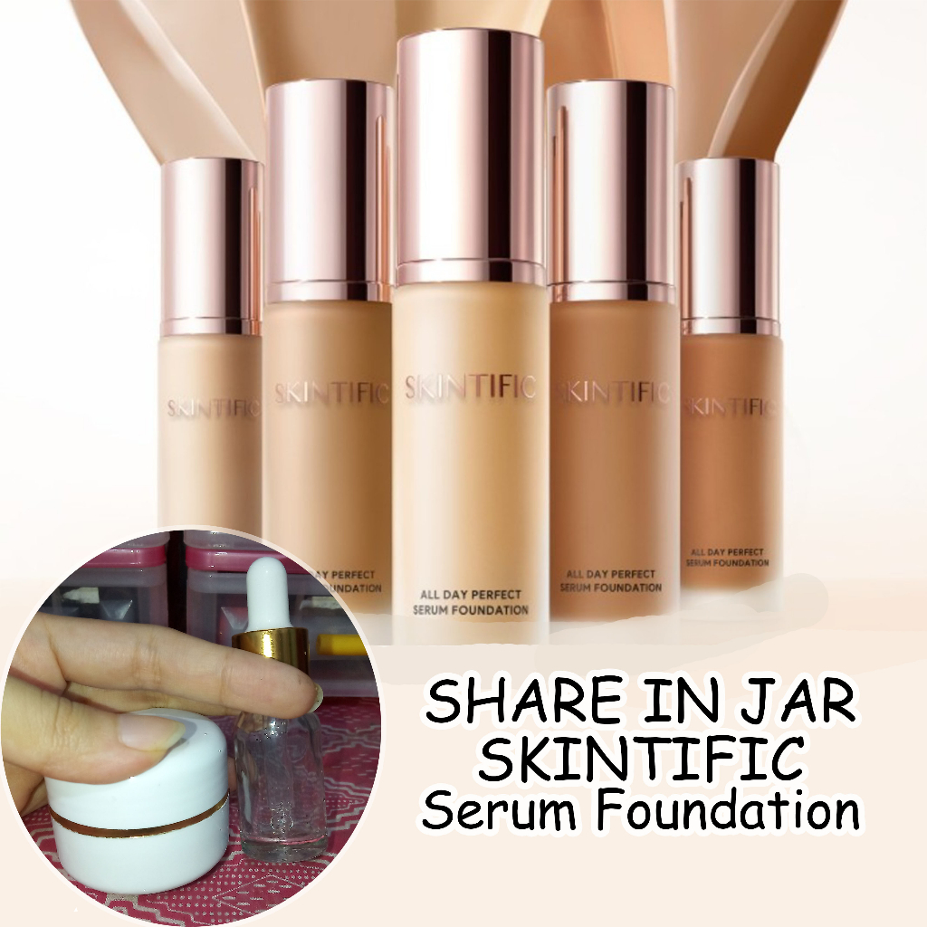 Skintific Serum Foundation SHARE IN JAR Ceramide Barrier Repair Moisture Gel Gentle Cleanser Hyaluro