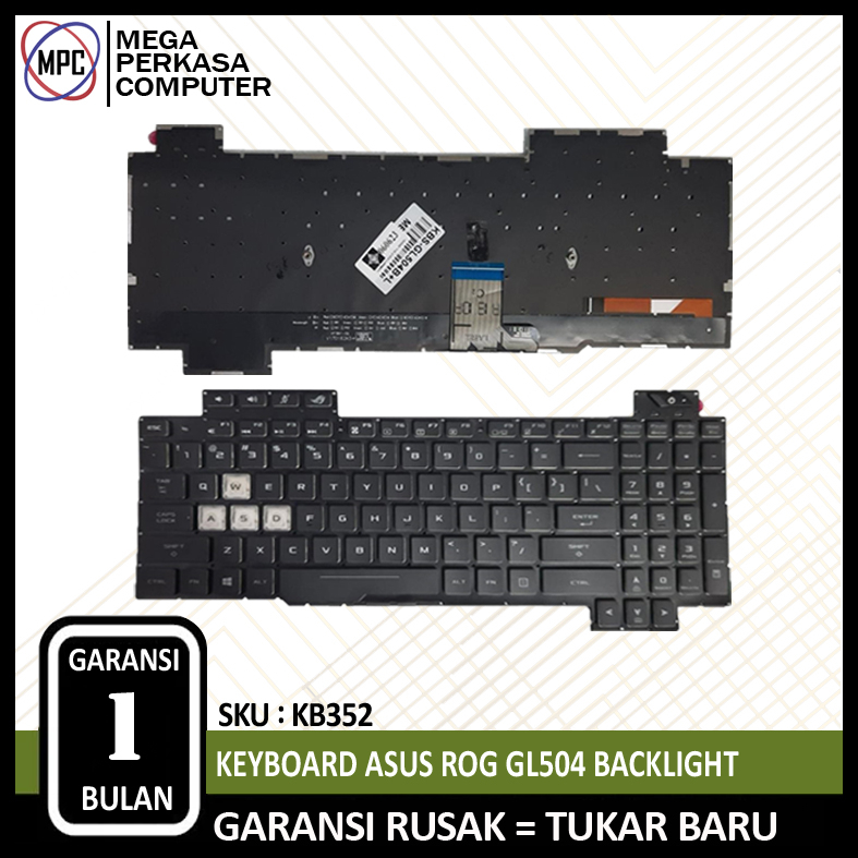 KEYBOARD ASUS ROG STRIX GL504 GL504G GL504GM GL504V GL504GS BACKLIGHT