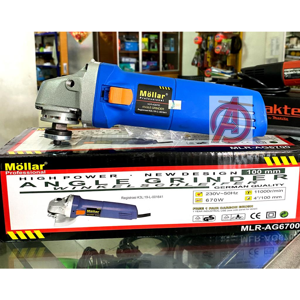 Gerinda tangan Mollar 4 Inch AG6700