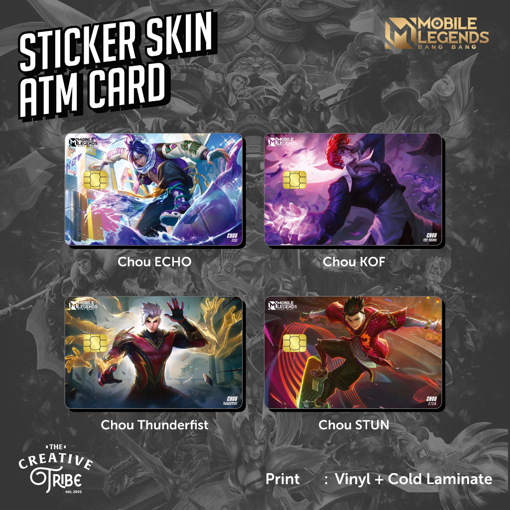 Chou - Sticker Card Skin - Vinyl ATM Debit Credit Emoney Flazz Stiker Mobile Legends MLBB