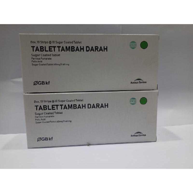 vitamin tablet tambah darah (TTD) kimia farma per/box isi 100tab