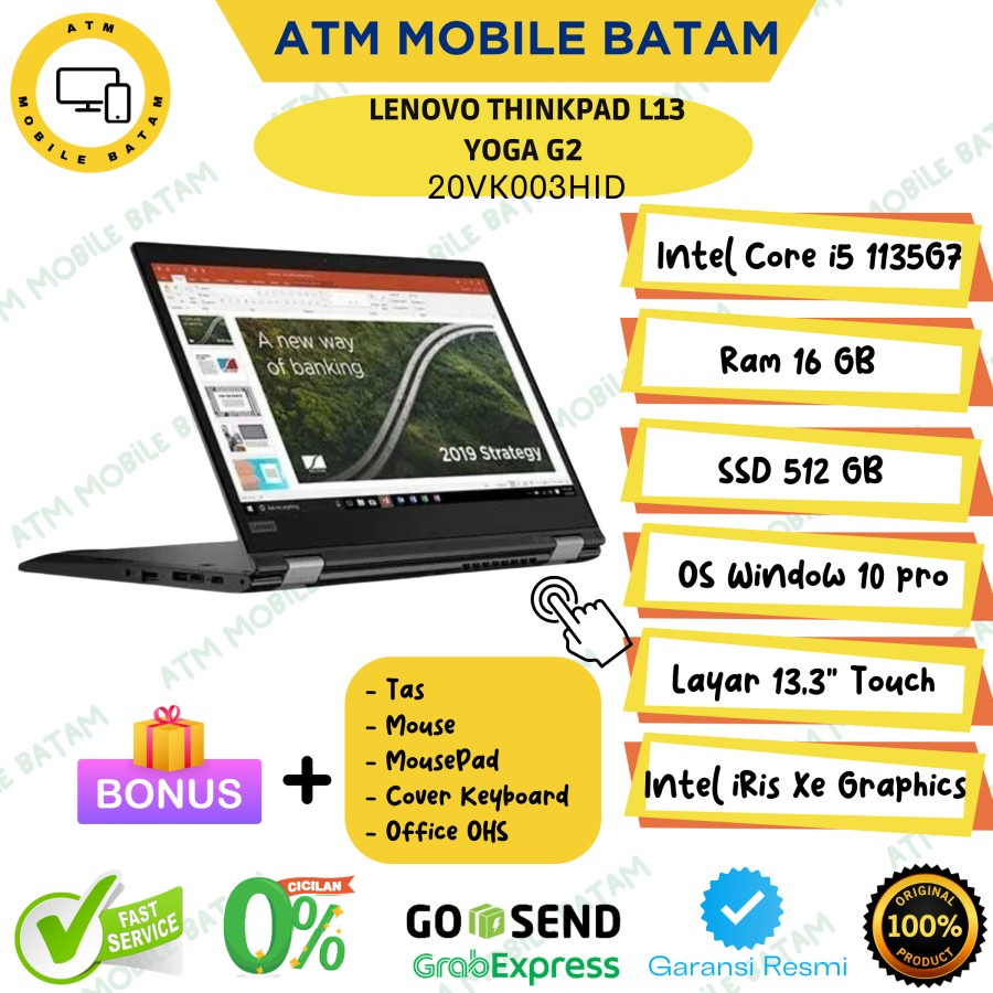 Laptop Lenovo Thinkpad L13 Yoga G2 i5 1135G7 16/512GBW10Pro 13.3"