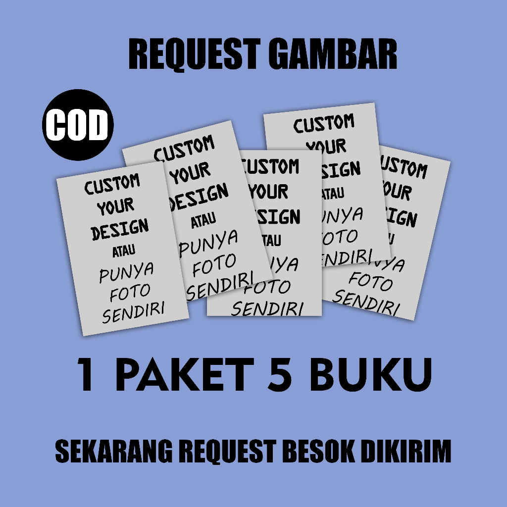 

KEN.IND - Buku Tulis Sekolah FREE DESIGN / CUSTOM Tema CUSTOM Bergaris 38 Lembar 1 Pak Isi 5 Buku/ Buku Tulis Anime/ Buku Aesthetic/ Buku Catatan