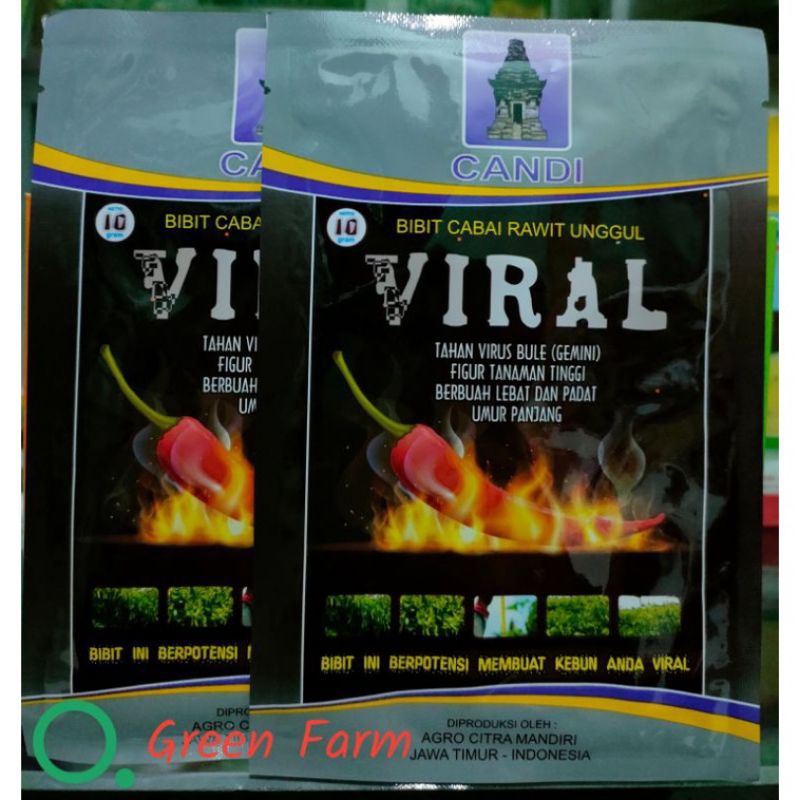 Cabe Rawit VIRAL Cabe Rawit Merah Viral Cap Candi Kemasan 10 Original Pabrik Toleran Virus Benih Ter