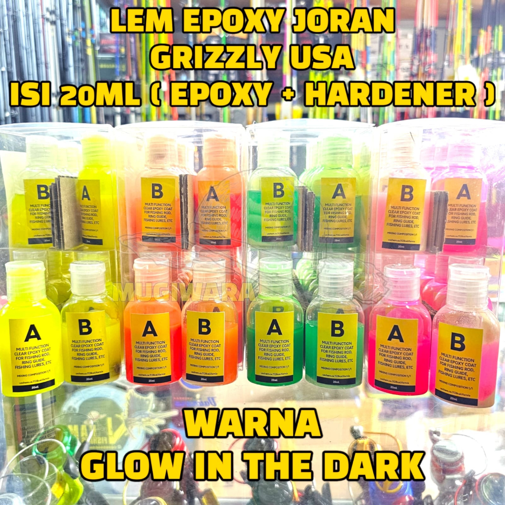 Lem Joran Epoxy Resin Untuk Joran Grizzly Warna ( Glow In The Dark ) 20ml